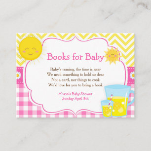 Sunshine & Lemonade Pink & Yellow Books for Baby Enclosure Card