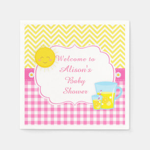 Sunshine & Lemonade Pink & Yellow  Napkins