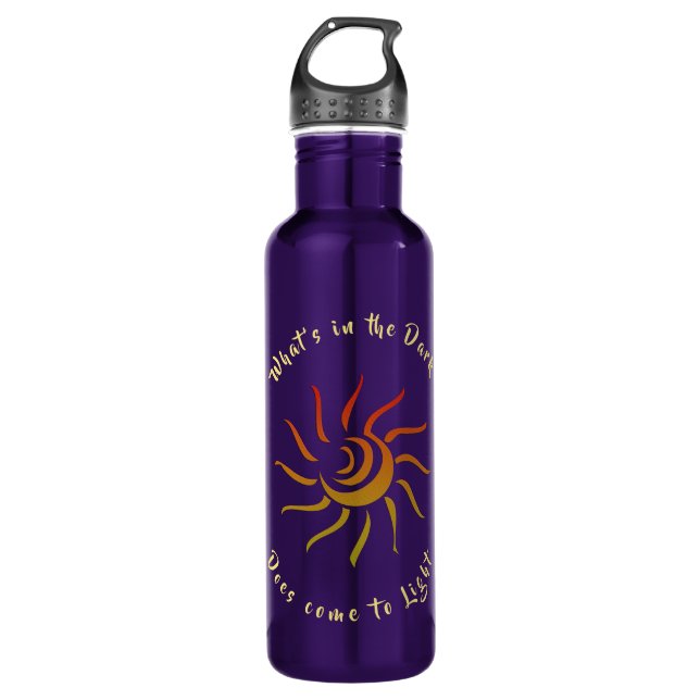 Sunshine Light to Dark Quote Saying  Stainless Steel Water Bottle (Front)