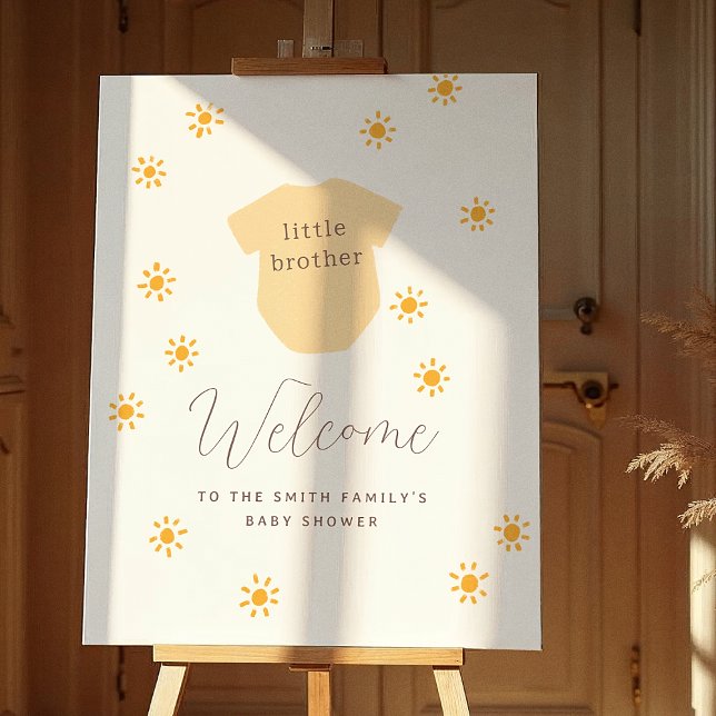 Sunshine Little Brother Baby Shower Welcome Sign (Creator Uploaded)