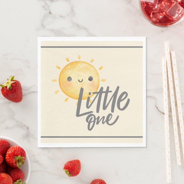 Sunshine Little One Baby Shower Paper Napkins (Insitu)