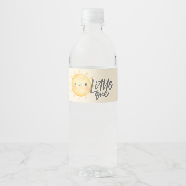 Sunshine Little One Baby Shower Water Bottle Label (Front)