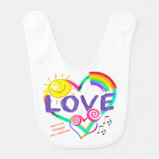 Sunshine, Lollipops, and Rainbows Baby Bib