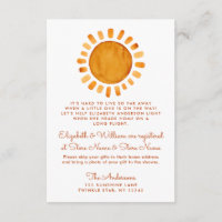 Sunshine Long Distance Baby Shower Insert