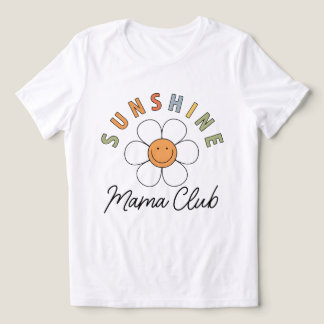 Sunshine Mama Club Retro Groovy Mother's Day Gift Tri-Blend Shirt
