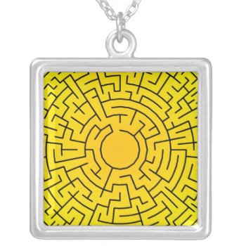 Sunshine Maze Necklace by inkles at Zazzle