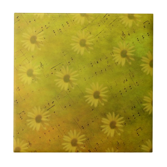 Sunshine Mixed Media  Ceramic Tile (Front)