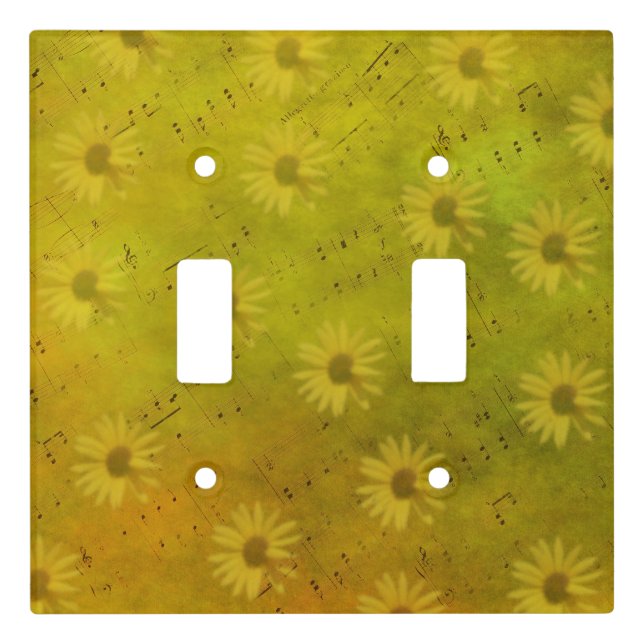 Sunshine Mixed Media Light Switch Cover (Front)