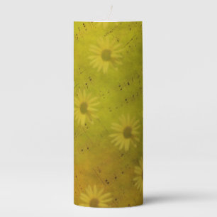 Sunshine Mixed Media Pillar Candle