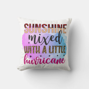 Sunshine mixed with a little hurricane throw pillow