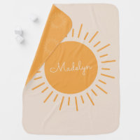 Sunshine Monogram Baby Blanket