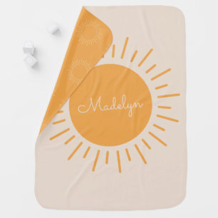 Sunshine Monogram Baby Blanket