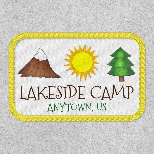 Sunshine Mountain Tree Summer Camp Hiking Outdoors Patch (Front)
