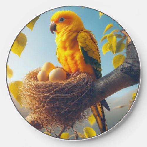 Sunshine Nest Yellow Birds Wireless Charger