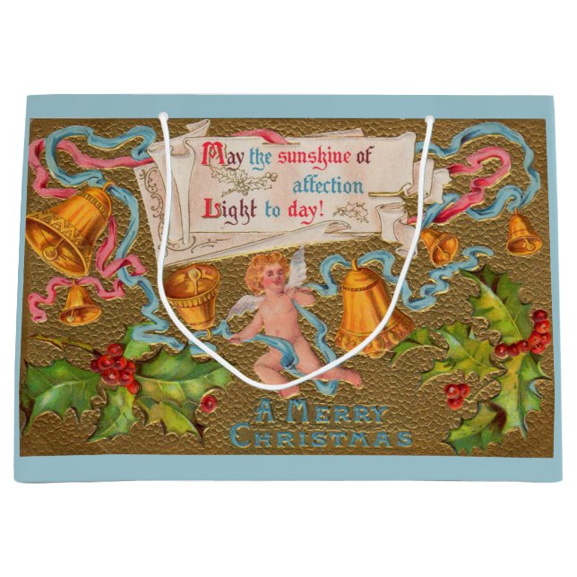 Sunshine of Affection Merry Christmas Large Gift Bag (Front)