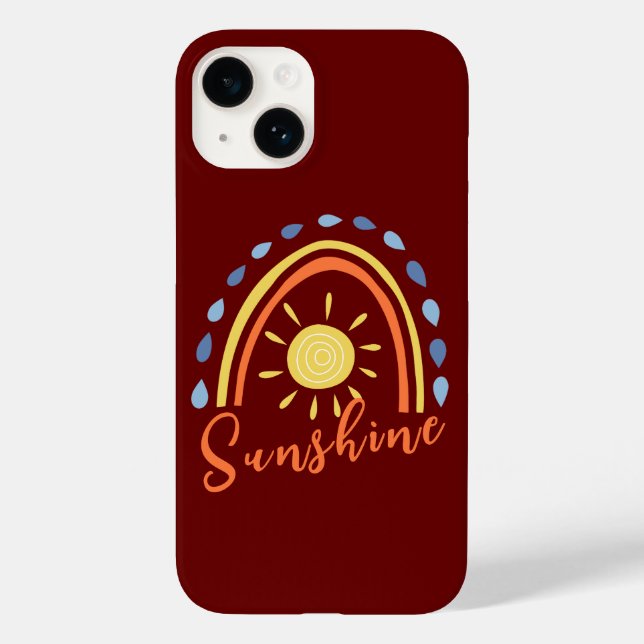 Sunshine on a Cloudy Day Design, Cool Rainbow Case-Mate iPhone Case (Back)