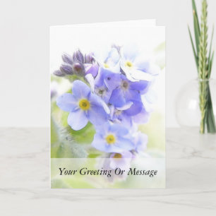 Sunshine On Blue Forget Me Nots Card
