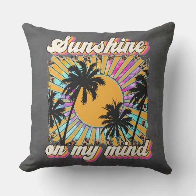 Sunshine on my Mind Outdoor Pillow (Front)