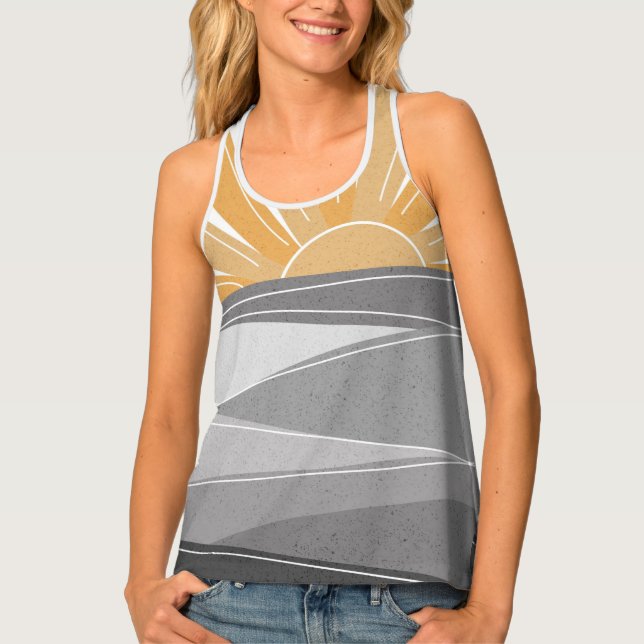 Sunshine on Shades Of Grey Tank Top (Front)