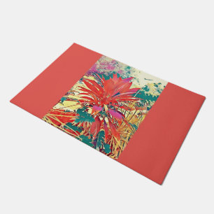 Sunshine Orange Green Bush Graphics Fall Colors  Doormat