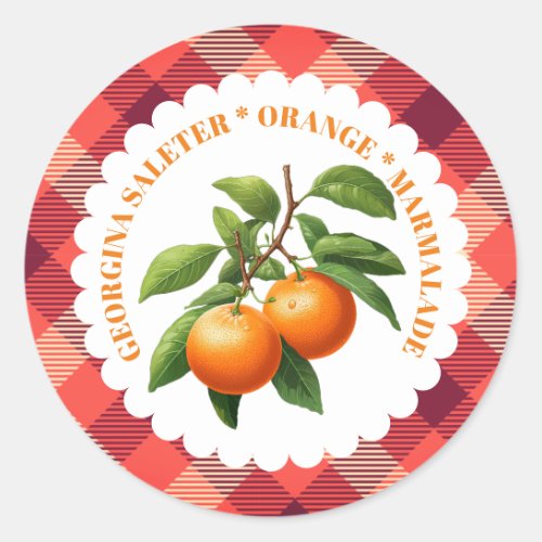 Sunshine Orange Marmalade Classic Round Sticker