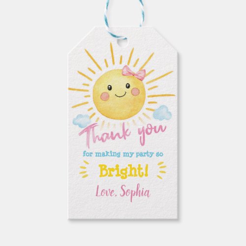Sunshine Party Favor Tag Gift Birthday Baby Shower