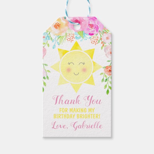 Sunshine Party Favor Tags, Sunshine Gift Tags | Zazzle.com