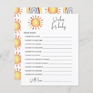 Sunshine Party game wishes for baby