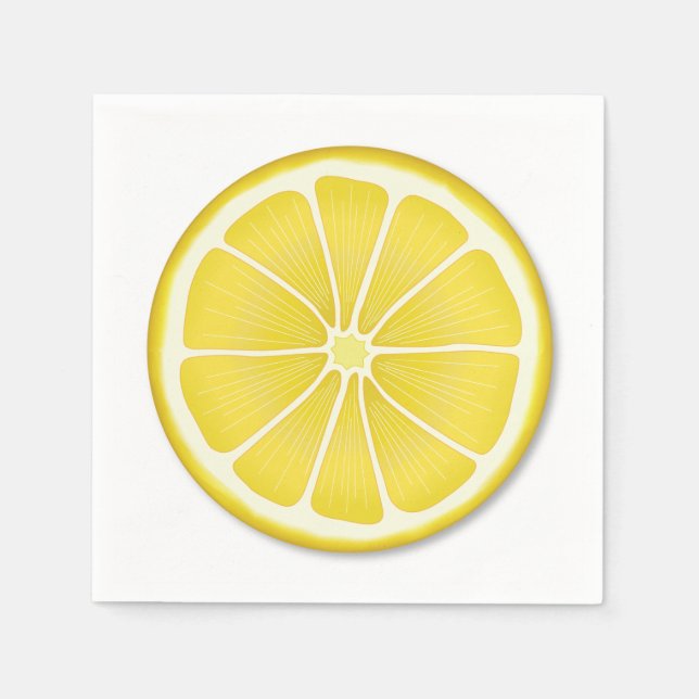 Sunshine Party Lemon Napkins (Front)