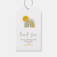 Sunshine Pastel Rainbow Baby Shower Favour  Gift Tags