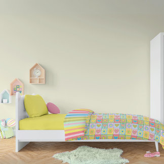 Sunshine Patchwork Hearts Flowers Patchwork Duvet Cover