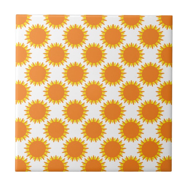 Sunshine Pattern  Ceramic Tile (Front)