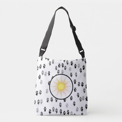 Sunshine Paw Prints Crossbody Bag
