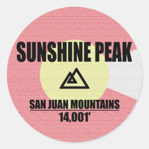 Sunshine Peak Classic Round Sticker