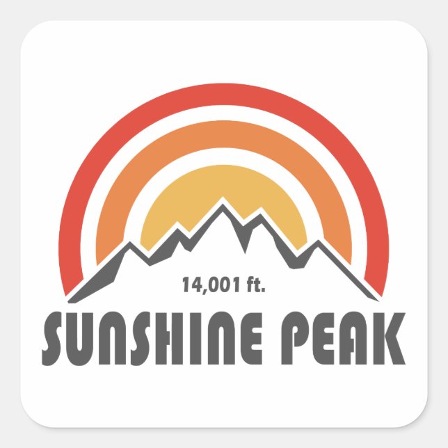 Sunshine Peak Square Sticker (Front)