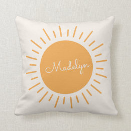 Sunshine Personalized Nursery Decor Throw Pillow