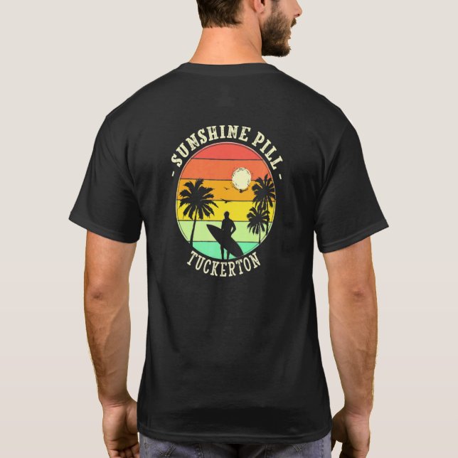 Sunshine Pill Tuckerton Summer New Jersey Tropical T-Shirt (Back)