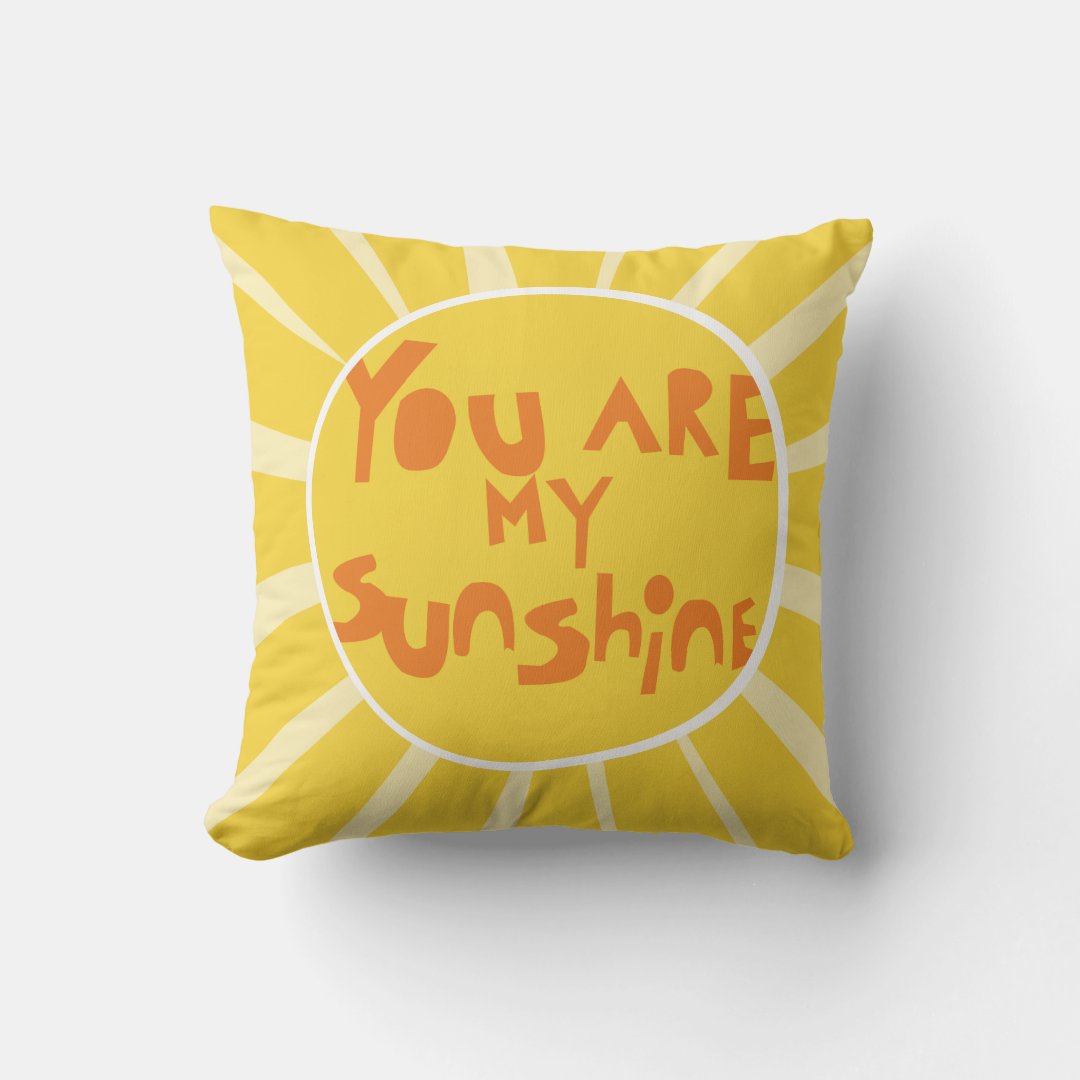 Sunshine_PillowCover_yellow Throw Pillow Zazzle