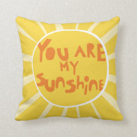 Sunshine_PillowCover_yellow Throw Pillow