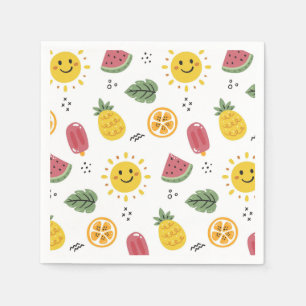 Sunshine, Pineapples, Watermelons, oranges Napkins