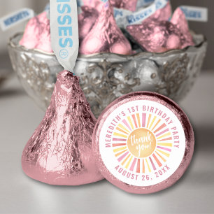 Sunshine Pink Sun Birthday Party Hershey®'s Kisses®