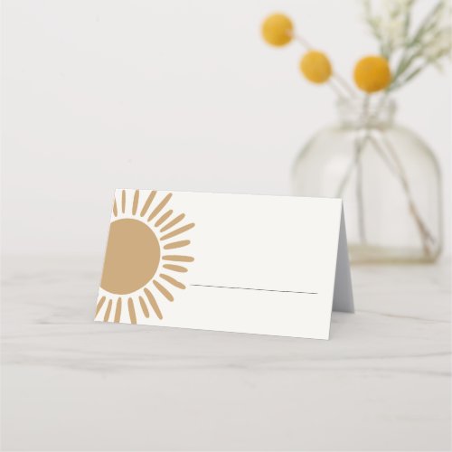 sunshine place card birthday or baby shower