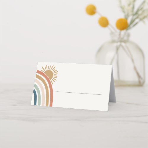 sunshine place card birthday or baby shower