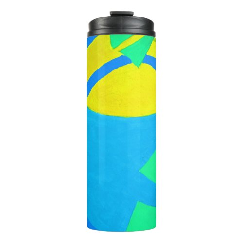 Sunshine Poolside Seaside Vibe Abstract Art Thermal Tumbler