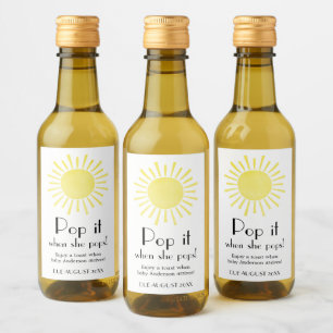 Sunshine Pop it when she Pops Wine Lab Wine Label
