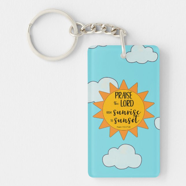 Sunshine Praise the Lord Keychain (Front)