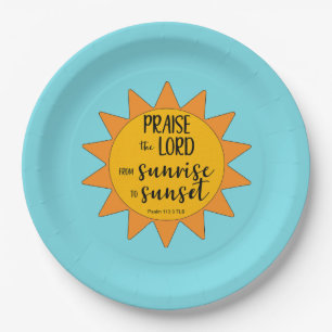 Sunshine Praise the Lord Paper Plates