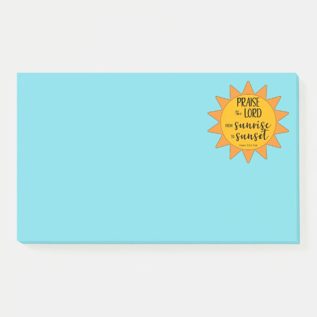 Sunshine Praise the Lord Post-it Notes (Front)