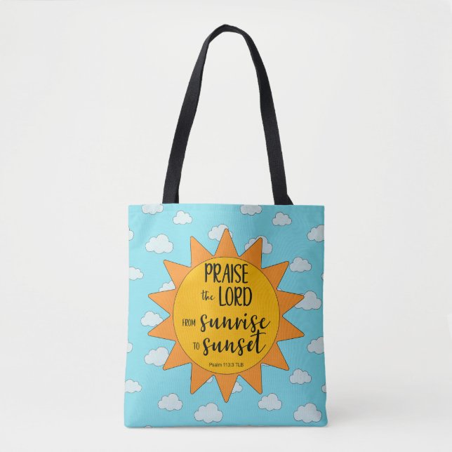 Sunshine Praise the Lord Tote Bag (Front)