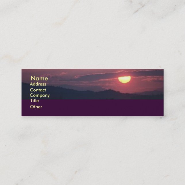 Sunshine Profile Card (Front)